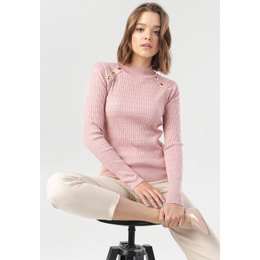 Born2be sweter damski Odzież Damska QH różowy UPAK Born2be sweter damski Odzież Damska QH różowy UPAK