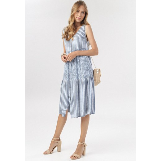Niebieska Sukienka Hyrysh ze sklepu Born2be Odzież w kategorii Sukienki - zdjęcie 95017317