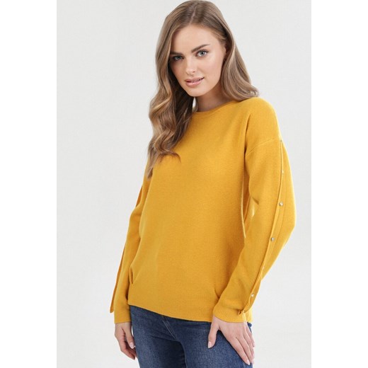 Sweter damski Born2be Odzież Damska YS żółty CNUC Sweter damski Born2be Odzież Damska YS żółty CNUC