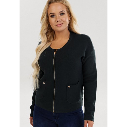 Sweter damski Born2be casual z okrągłym dekoltem Odzież Damska WZ zielony HYFY Sweter damski Born2be casual z okrągłym dekoltem Odzież Damska WZ zielony HYFY