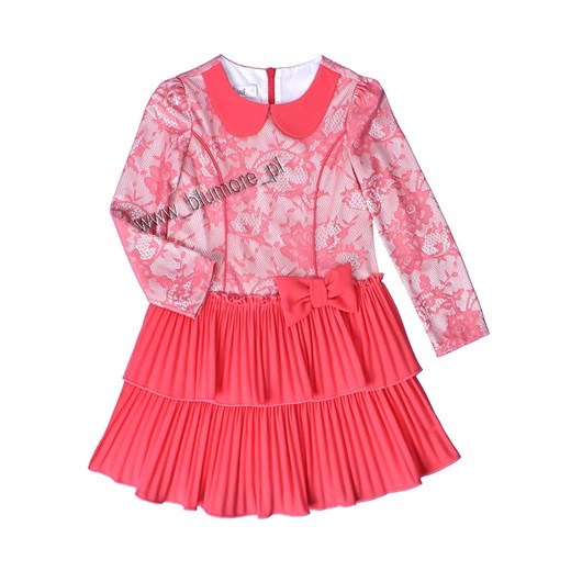 Wyjątkowa sukienka na wesele i święta 110 - 128 Asia blumore-pl rozowy bawełniane