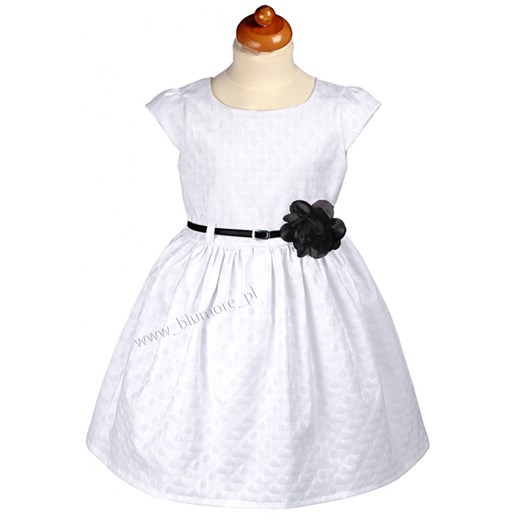 Wyjątkowa biała sukienka drobne groszki 74 - 140 Aristella blumore-pl bialy bawełniane