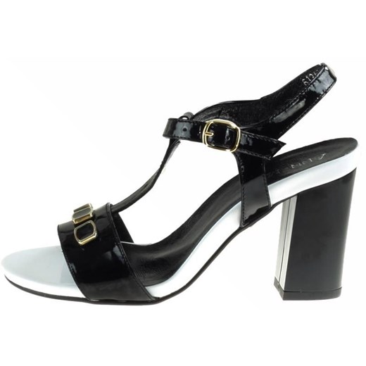 Sandały Ann Mex 6134  - Czarno-Białe cozabuty-pl bialy sandały