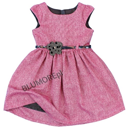Sukienka z modnym paskiem 74 - 140 Lucynka blumore-pl rozowy bawełniane