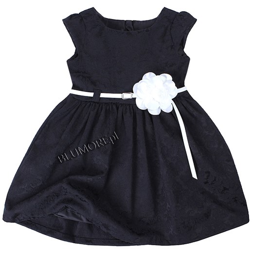 Cudna sukienka galowa czarna 98 - 152 Emilia blumore-pl czarny abstrakcyjne wzory