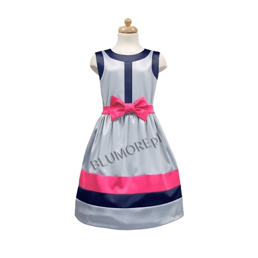 Suknia wizytowa dla dziewczynki 128 - 158  Miranda blumore-pl rozowy bawełniane
