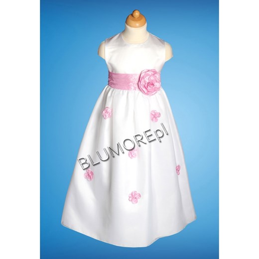 Długa piękna suknia na wesele dla druhny 110 - 140 blumore-pl bialy bawełniane