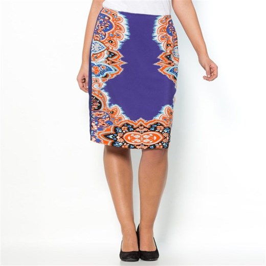 Spódnica ze wzorem la-redoute-pl fioletowy abstrakcyjne wzory