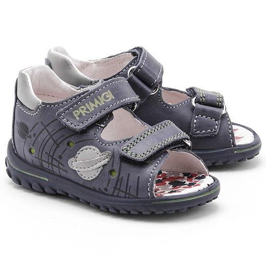 Arthu - Granatowe Skórzane Sandały Dziecięce - 15850 00 mivo szary buty na lato