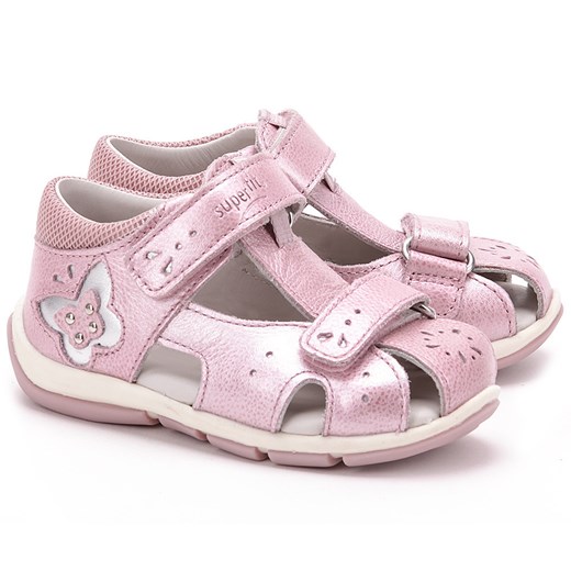 Freddy - Różowe Skórzane Sandały Dziecięce - 2-00140-60 mivo-kids bezowy buty na lato