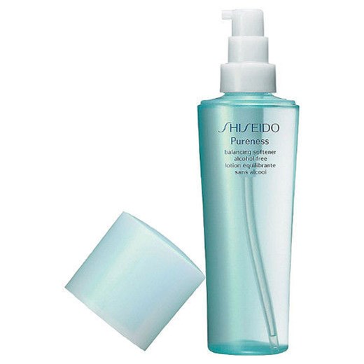 Shiseido PURENESS Balancing Softener Alcohol Free 150ml W Płyn do demakijażu Dla cery wrażliwej i tłustej perfumy-perfumeria-pl niebieski toniki
