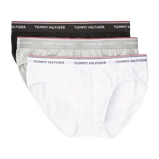 TOMMY HILFIGER 1U87903766 BRIEF 3 PACK UNDERWEAR Men 1 Black, 1 White, 1 Gray Tommy Hilfiger S showroom.pl wyprzedaż