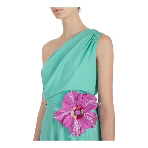 ONE SHOULDER LONG DRESS WITH FLOWER Hanita L showroom.pl