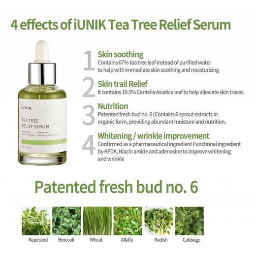 iUNIK Tee Tree Relief Serum 50ml Iunik larose