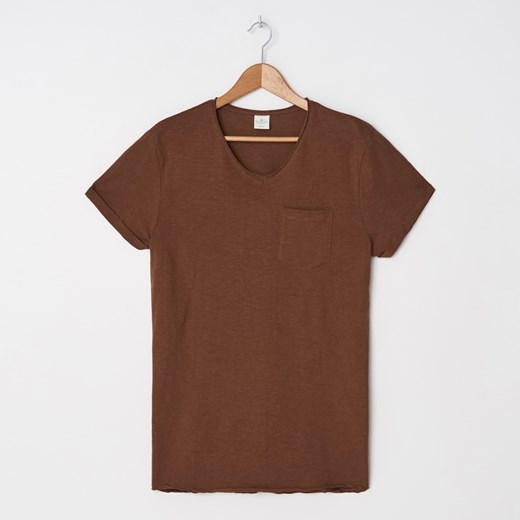 House - T-shirt z bawełny organicznej - Brązowy House M wyprzedaż House