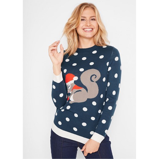 Sweter z bożonarodzeniowym motywem | bonprix Bonprix 44/46 bonprix