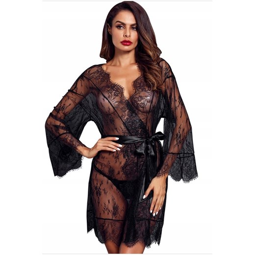 Sexowny szlafrok damski koronkowy Alexiss uniwersalny promocyjna cena Super-store