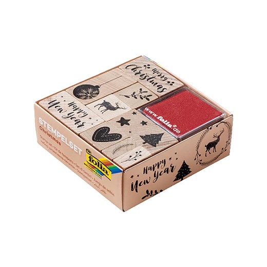 Zestaw stempli "Christmas" w kolorze beżowym Folia Paper onesize Limango Polska