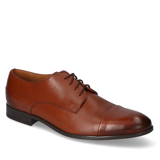 Pantofle Ryłko IDYS01_9KP Brązowe lico ze sklepu Arturo-obuwie w kategorii Buty eleganckie męskie - zdjęcie 95767166