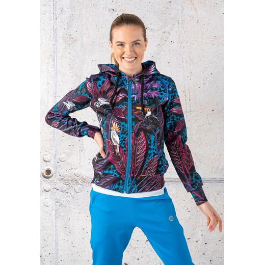 Nessi Sportswear kurtka damska z kapturem w abstrakcyjne wzory krótka 