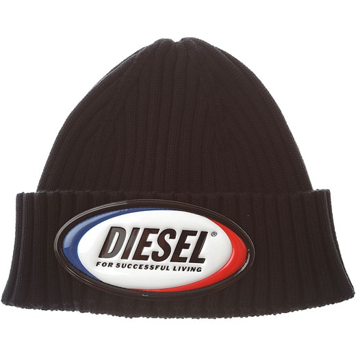 Diesel Czapka dla Mężczyzn, czarny, Bawełna, 2019 Diesel one size RAFFAELLO NETWORK
