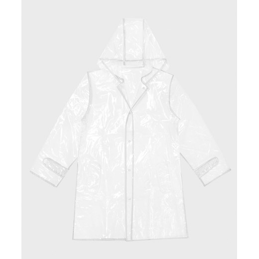 Biały płaszcz przeciwdeszczowy Kazar Studio LXL okazyjna cena Kazar Studio