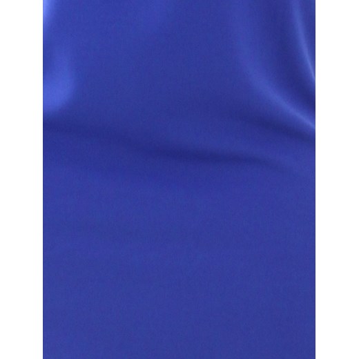 Sukienka Oscar Fashion na co dzień niebieska dla puszystych z krótkim rękawem 