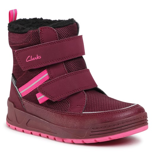 Buty zimowe dziecięce Clarks śniegowce na rzepy 