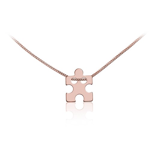 Srebrny naszyjnik Puzzel - Rose Gold gd30 Lian Art Lian Art