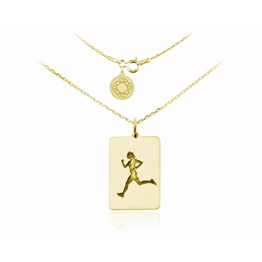 Srebrny naszyjnik Move biegaczka - 24k złocenie Lian Art Lian Art