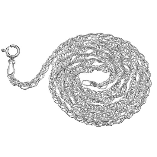 Srebrny naszyjnik łańcuszek splot Cordino - rodowany Lian Art Lian Art