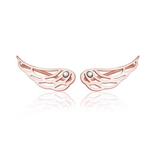Kolczyki nausznice skrzydła z kryształem Swarovski® - Rose Gold Lian Art Lian Art