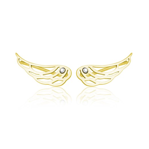 Kolczyki nausznice skrzydła z kryształem Swarovski® - 24k złocenie Lian Art Lian Art