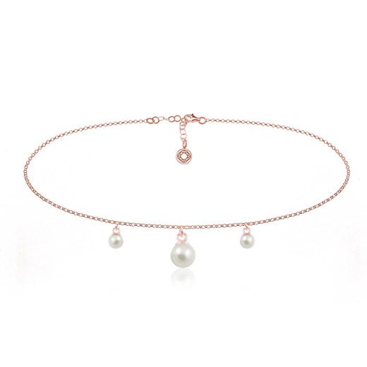 Srebrny naszyjnik choker z perłami Swarovski® - rose gold Lian Art Lian Art