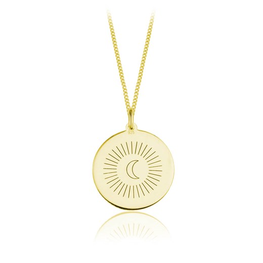 Naszyjnik Luna z medalionem księżyc - 24k złocenie Lian Art Lian Art