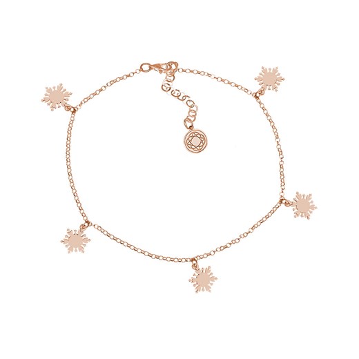 Srebrna bransoletka choker - Śnieżynki - Rose Gold Lian Art Lian Art