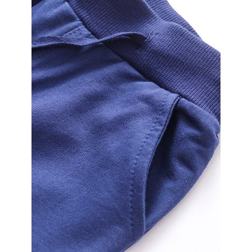 Spodnie chłopięce niebieskie Elegrina bawełniane 