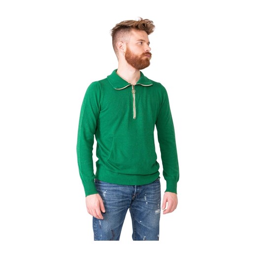 Emerald sweater with half zip Beaucoup S showroom.pl