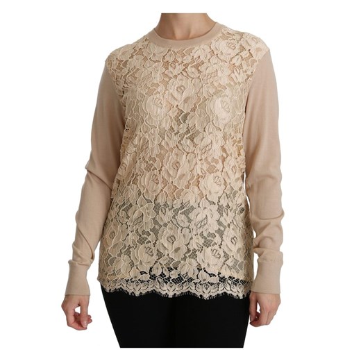 Lace Long Sleeve Top Cashmere Blouse Dolce & Gabbana 38 IT okazja showroom.pl
