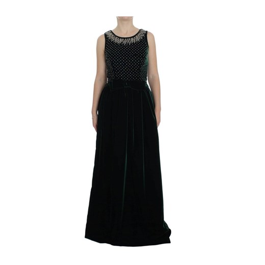 Velvet Crystal Long Maxi Dress Dolce & Gabbana S promocja showroom.pl