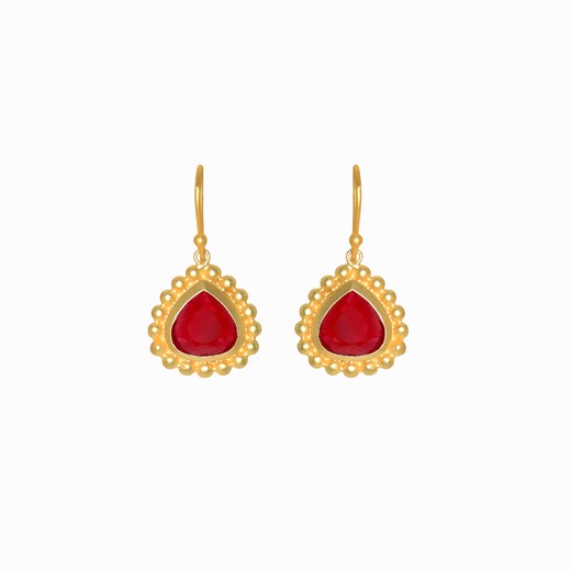Dotted Ruby Earrings Dinari Jewels ONESIZE showroom.pl