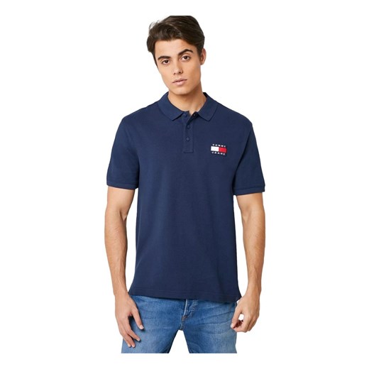 TOMMY JEANS DM0DM07456 BADGE POLO POLO Men BLACK IRIS Tommy Jeans XS promocyjna cena showroom.pl