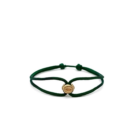 Men's Green String Bracelet with Gold Evil Eye Nialaya ONESIZE showroom.pl