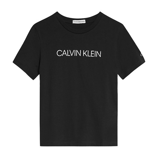 CALVIN KLEIN IB0IB00347 INSTIT.T-SHIRT T SHIRT AND TANK Unisex Boys BLACK Calvin Klein 10y showroom.pl promocja