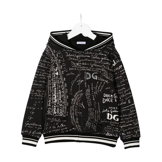 Full zip hoodie with lettering Dolce & Gabbana 4y showroom.pl