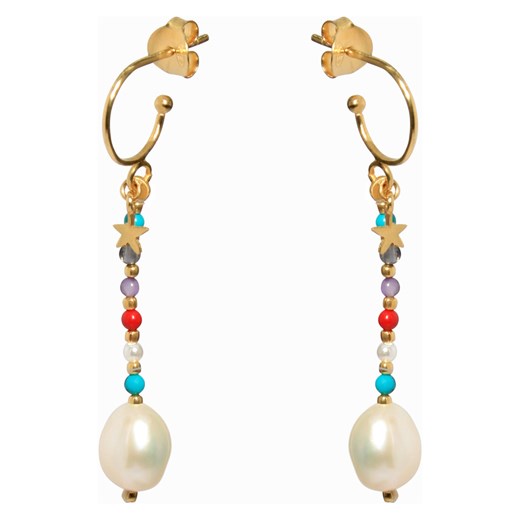 Rainbow Star Pearl Earrings Dinari Jewels ONESIZE showroom.pl