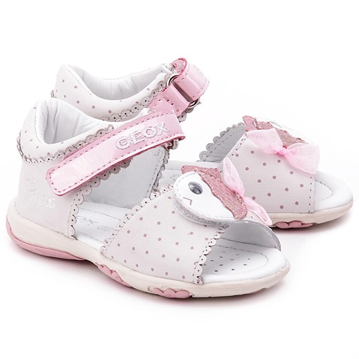 Baby Nicely - Białe Skórzane Sandały Dziecięce - B32B6E 00043 C0406 mivo rozowy buty na lato