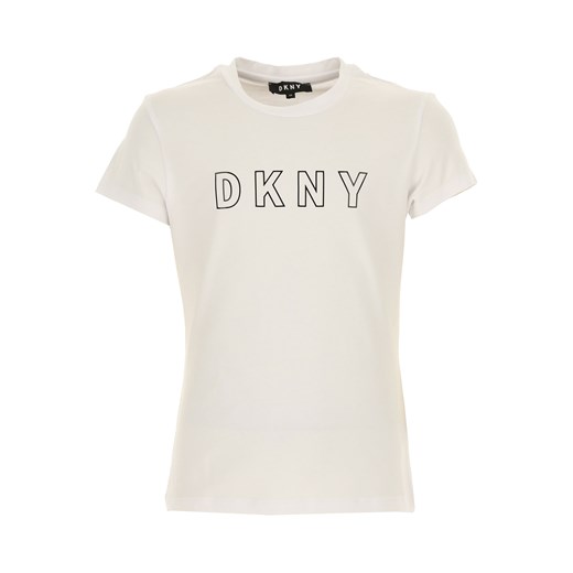 Bluzka dziewczęca biała DKNY 