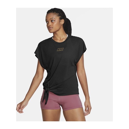 Damska koszulka treningowa z krótkim rękawem Nike Dri-FIT - Czerń Nike S Nike poland