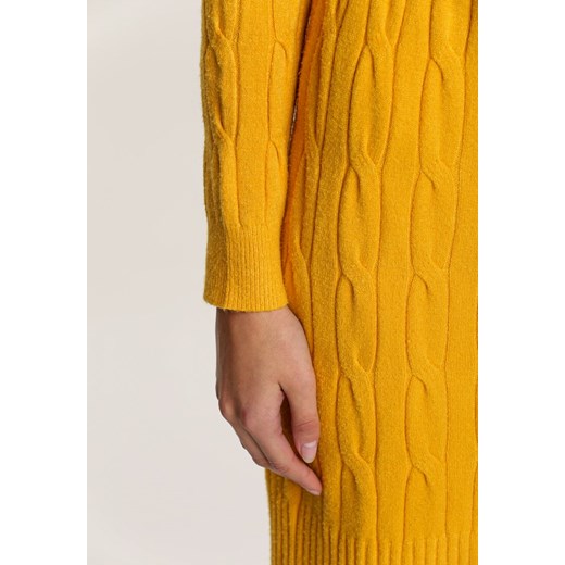 Żółta Sukienka Dzianinowa Blackbloom Renee L/XL wyprzedaż Renee odzież